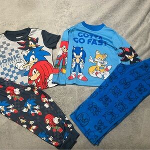 Sonic the Hedgehog Kids Pajama Set - Blue and Black